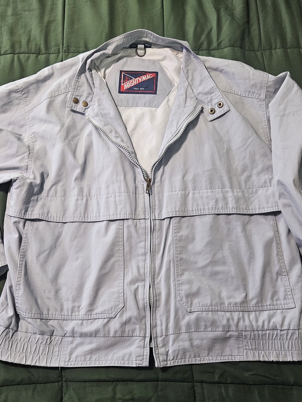 Mighty Mac Men's Light Gray Zip-Front Performance Jacket